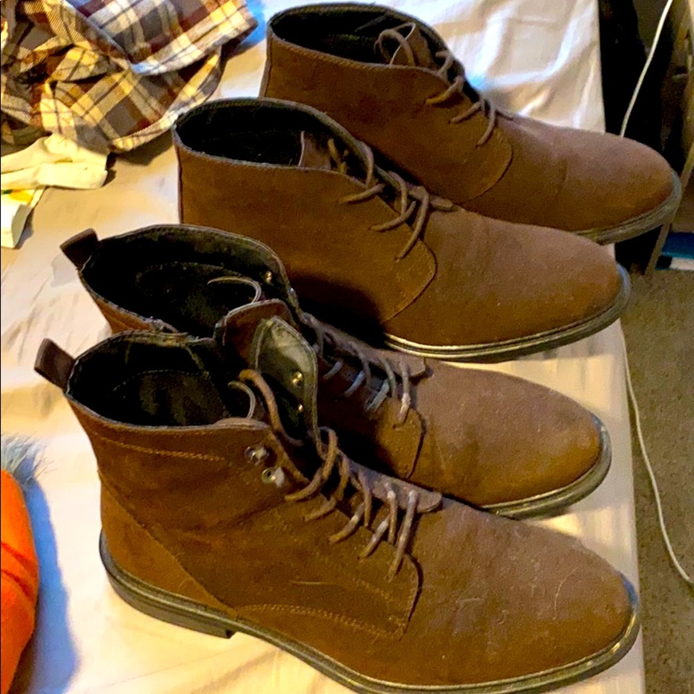 Alfani men’s suede shoes s10.5 worn once (2 pairs)